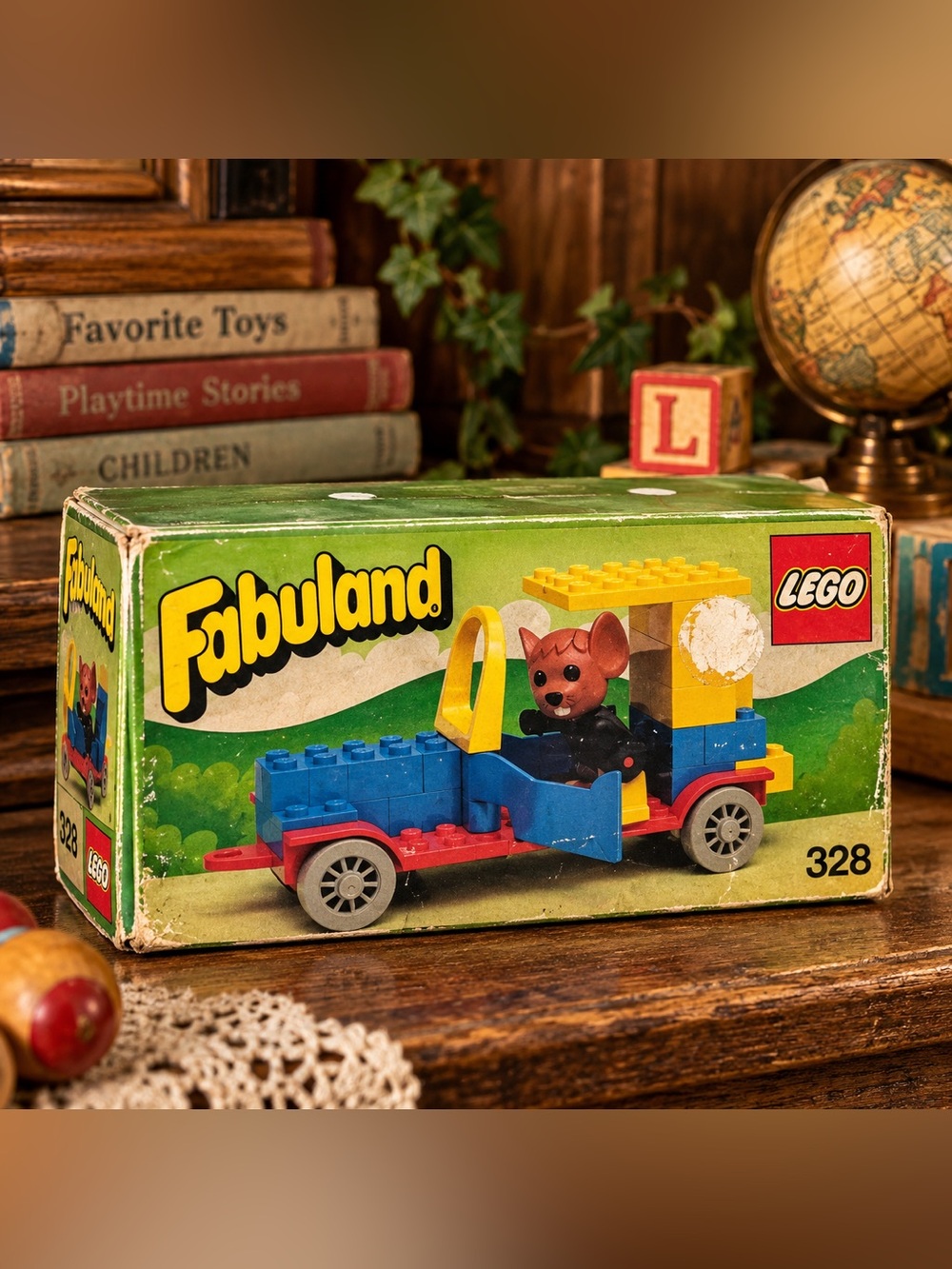 Vintage LEGO Fabuland Set 328, Moe Mouse's Roadster